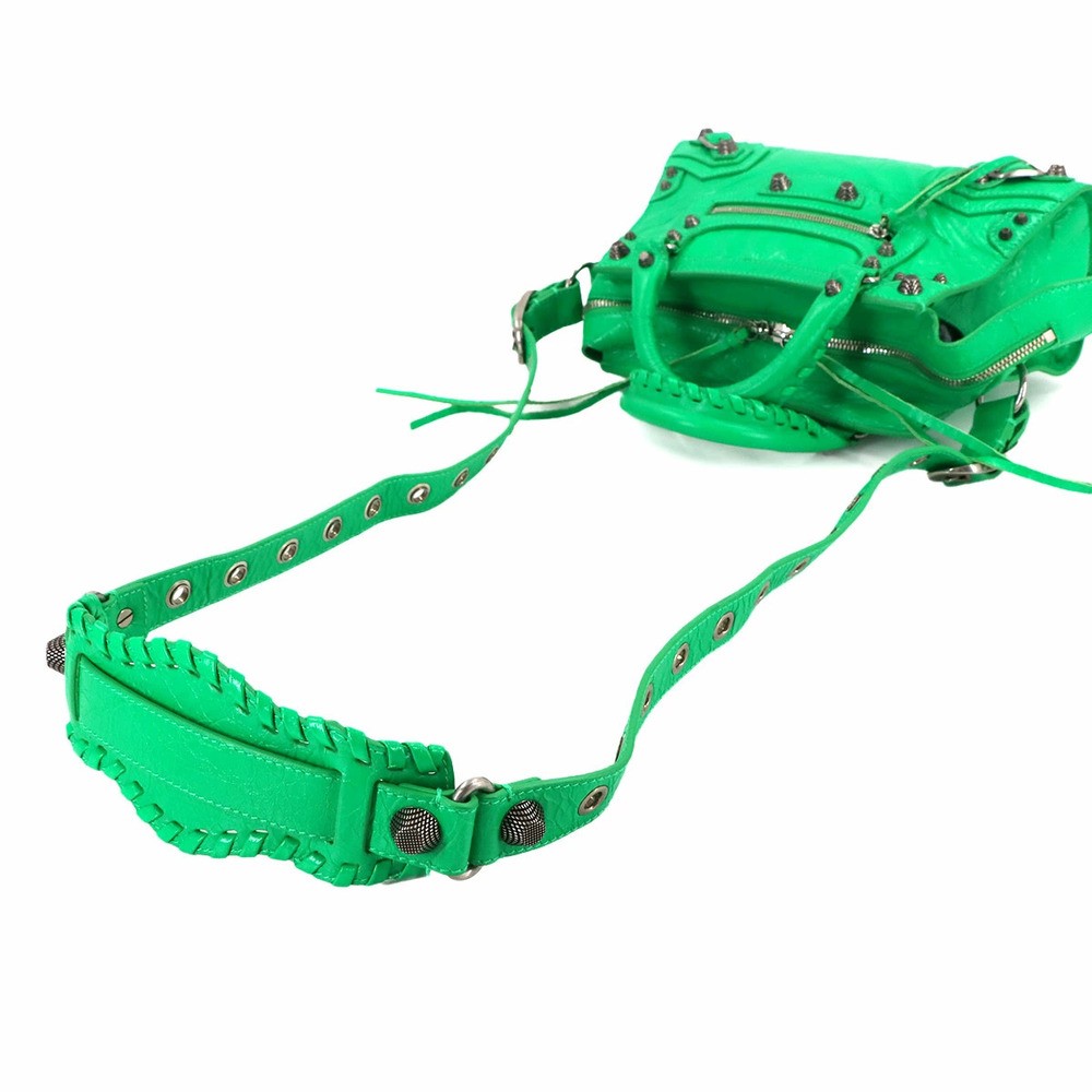Balenciaga Neo Cagole XS Hand Shoulder Bag Leather Vivid Green - Picture 6 of 8